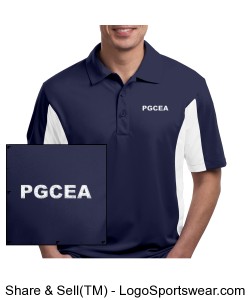 Men's Blue and White Polo Shirt Design Zoom